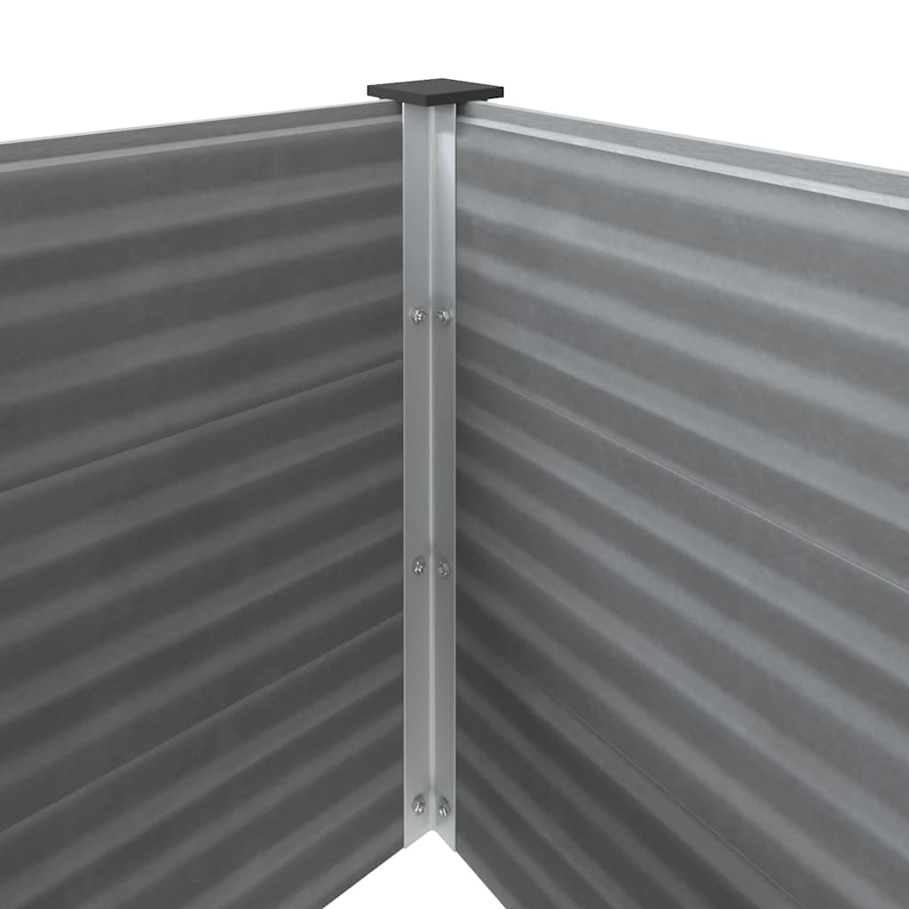 Garden Raised Bed 250x50x91 cm WPC Grey