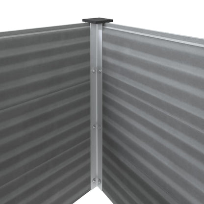 Garden Raised Bed 250x50x91 cm WPC Grey