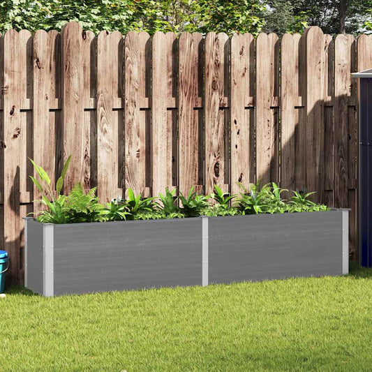 Garden Raised Bed 250x50x91 cm WPC Grey