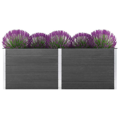 Garden Raised Bed 250x100x91 cm WPC Grey