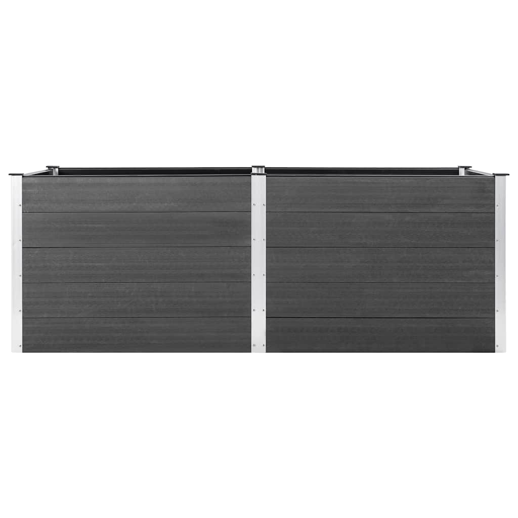 Garden Raised Bed 250x100x91 cm WPC Grey