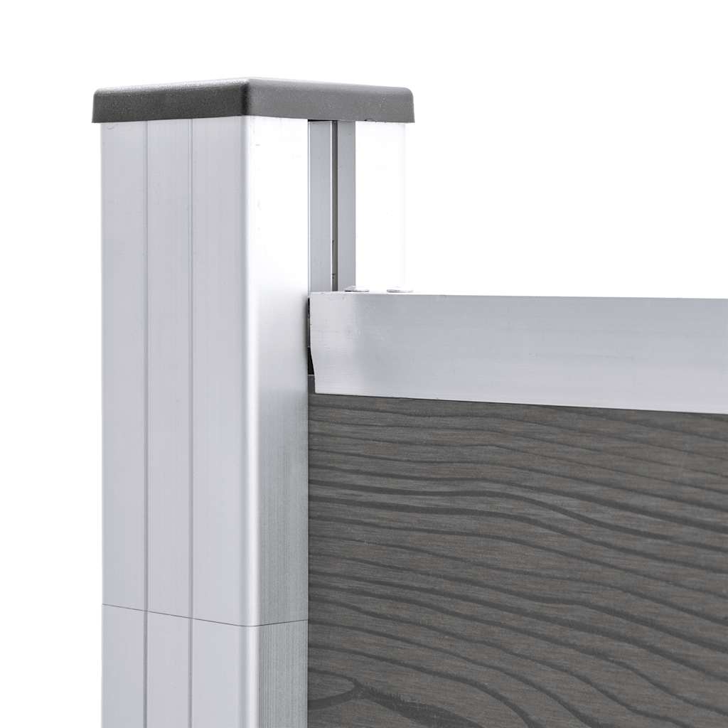 Garden Fence WPC 180x186 cm Grey