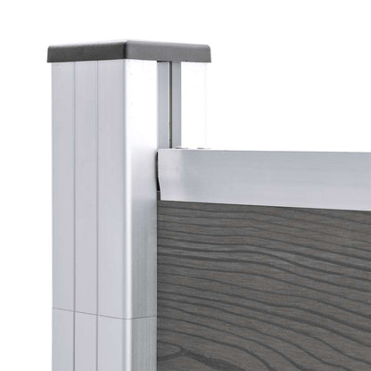 Garden Fence WPC 180x186 cm Grey