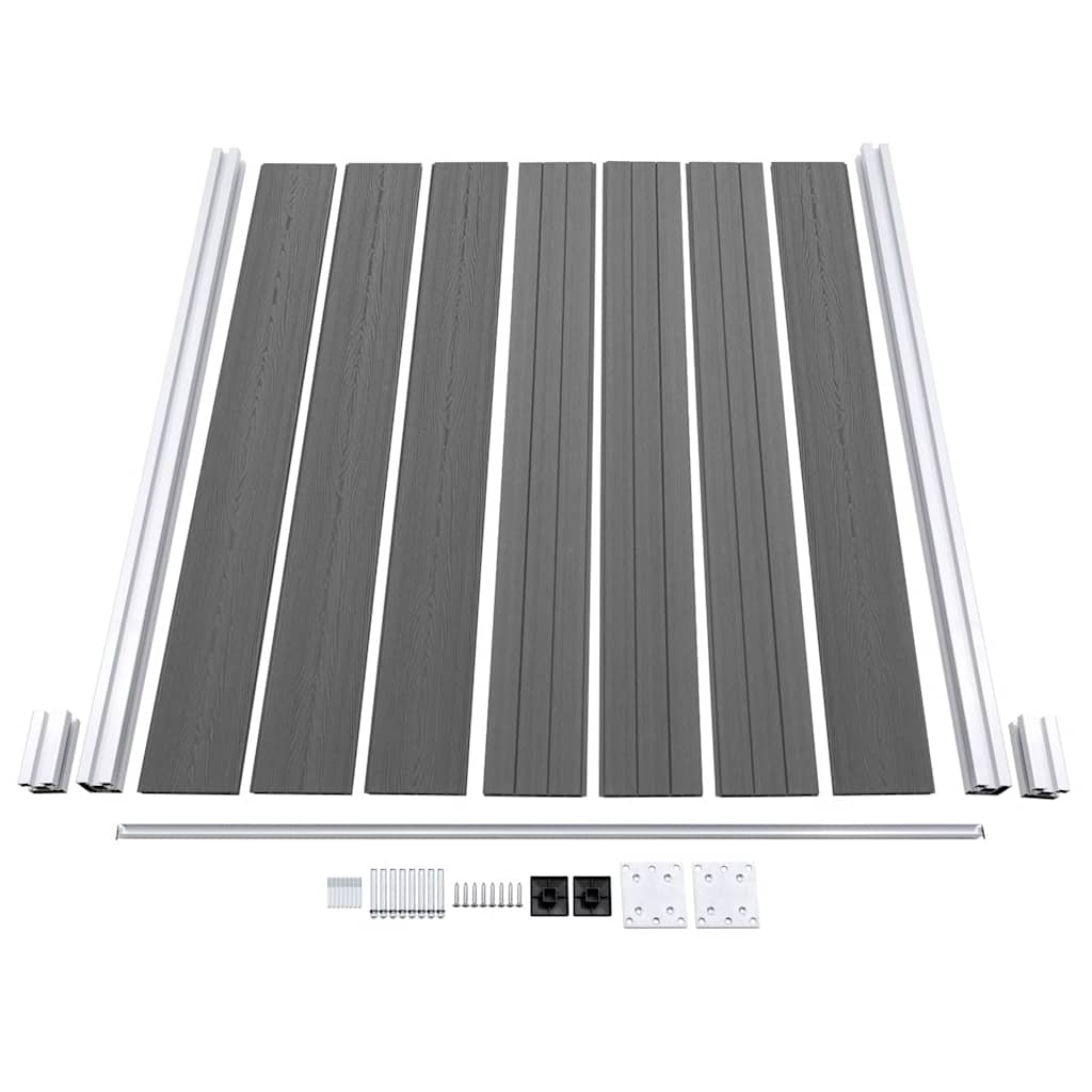 Garden Fence WPC 180x186 cm Grey