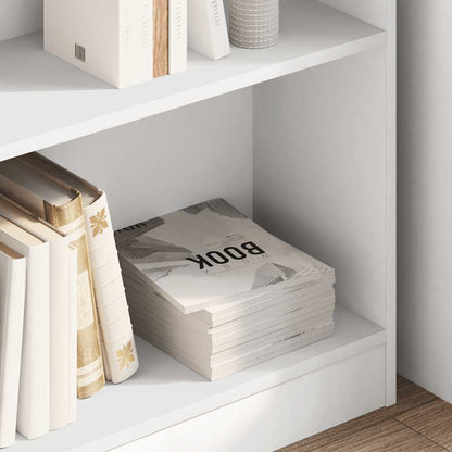 Bookcase White 80x24x75 cm Engineered Wood