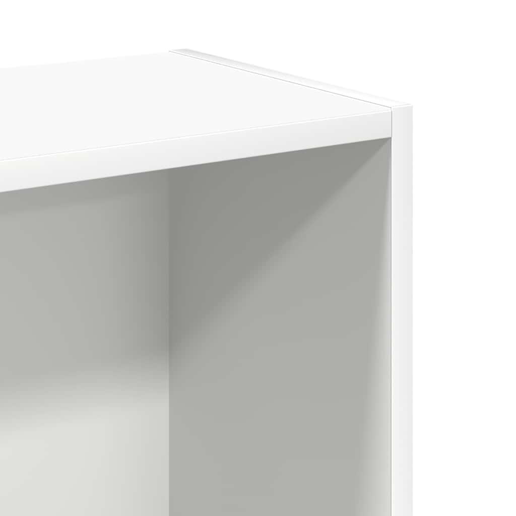 Bookcase White 80x24x75 cm Engineered Wood