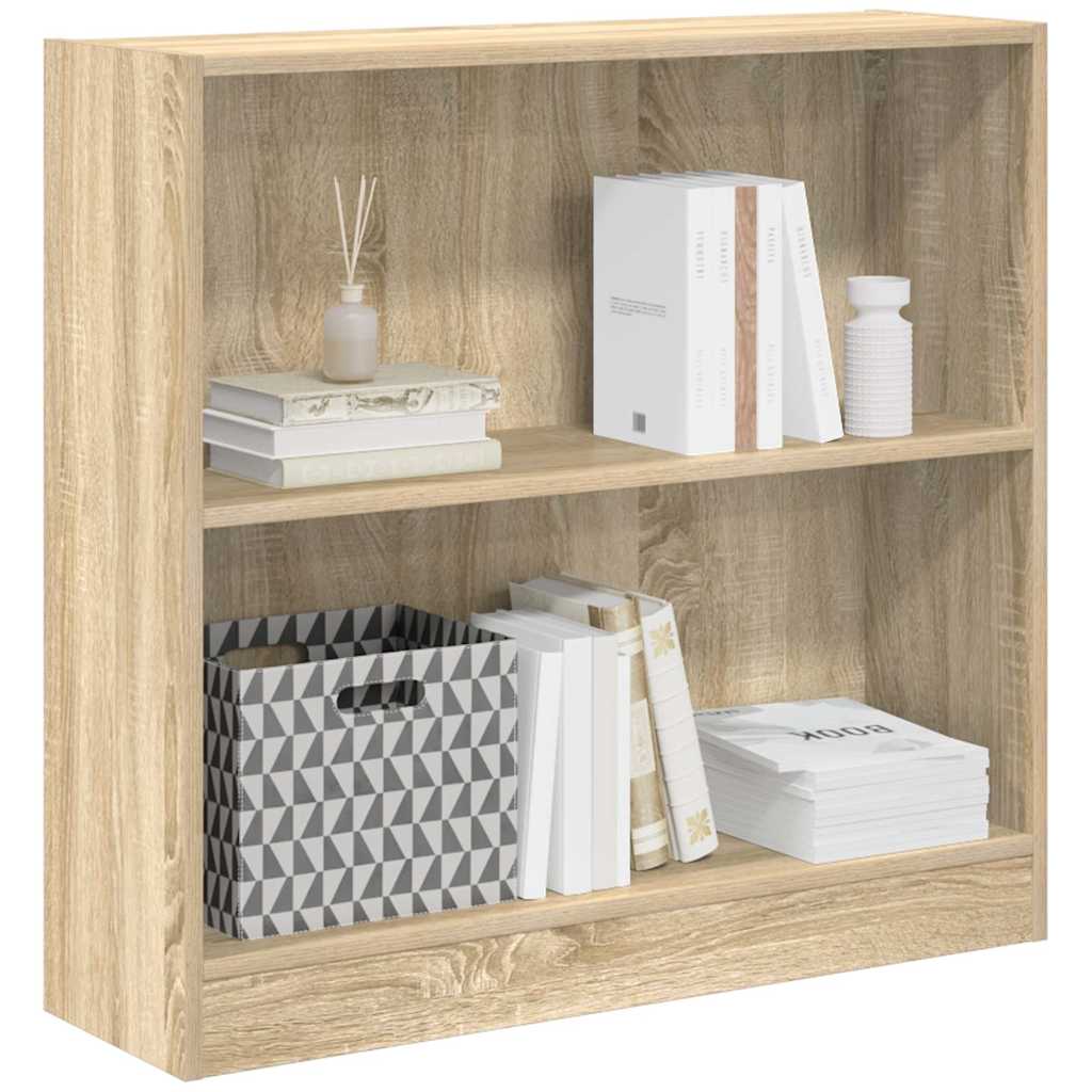 Bookcase Sonoma Oak 80x24x75 cm Engineered Wood