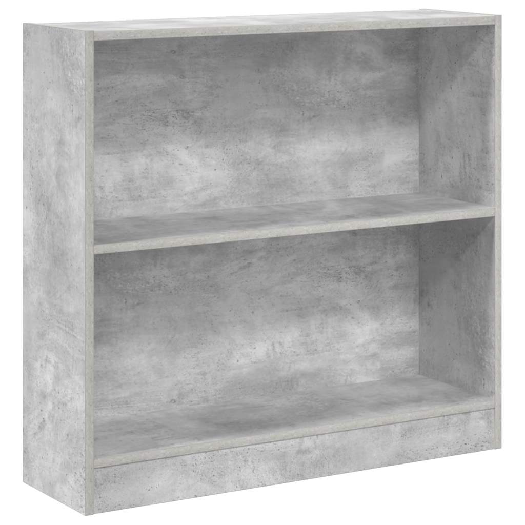 Bookcase Concrete Grey 80x24x75 cm Engineered Wood