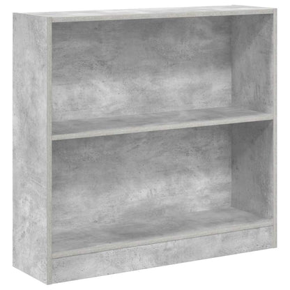 Bookcase Concrete Grey 80x24x75 cm Engineered Wood