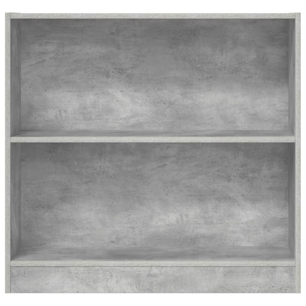 Bookcase Concrete Grey 80x24x75 cm Engineered Wood