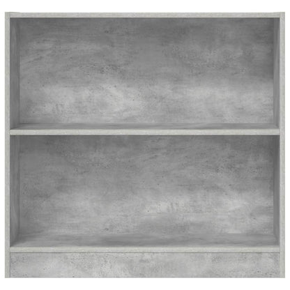 Bookcase Concrete Grey 80x24x75 cm Engineered Wood