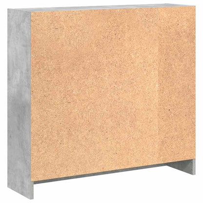 Bookcase Concrete Grey 80x24x75 cm Engineered Wood
