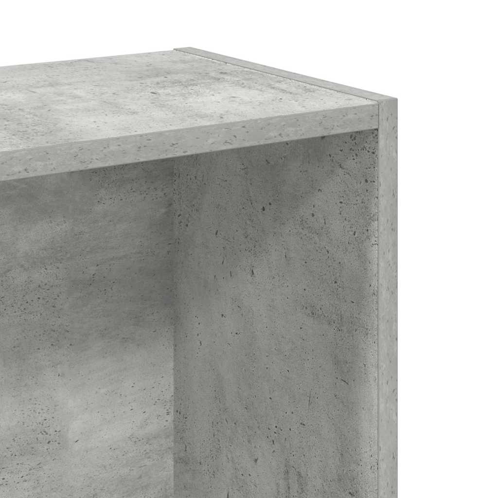 Bookcase Concrete Grey 80x24x75 cm Engineered Wood