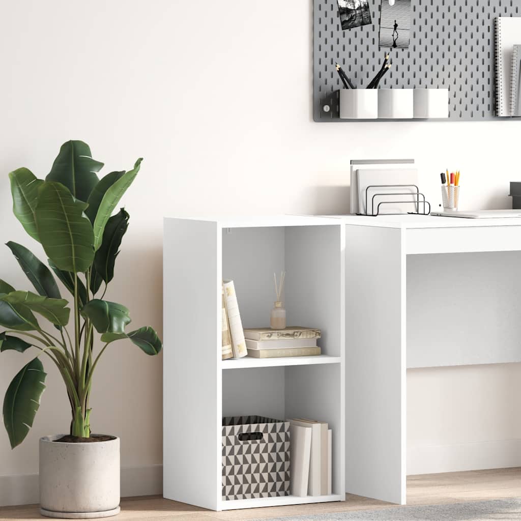 Bookcase White 40x30x76,5 cm Engineered Wood