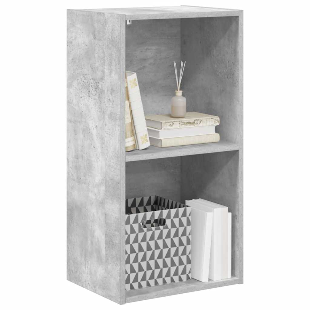Bookcase Concrete Grey 40x30x76,5 cm Engineered Wood