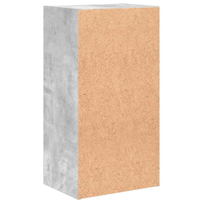 2-Tier Book Cabinet Concrete Grey 40x30x76.5 cm Engineered Wood