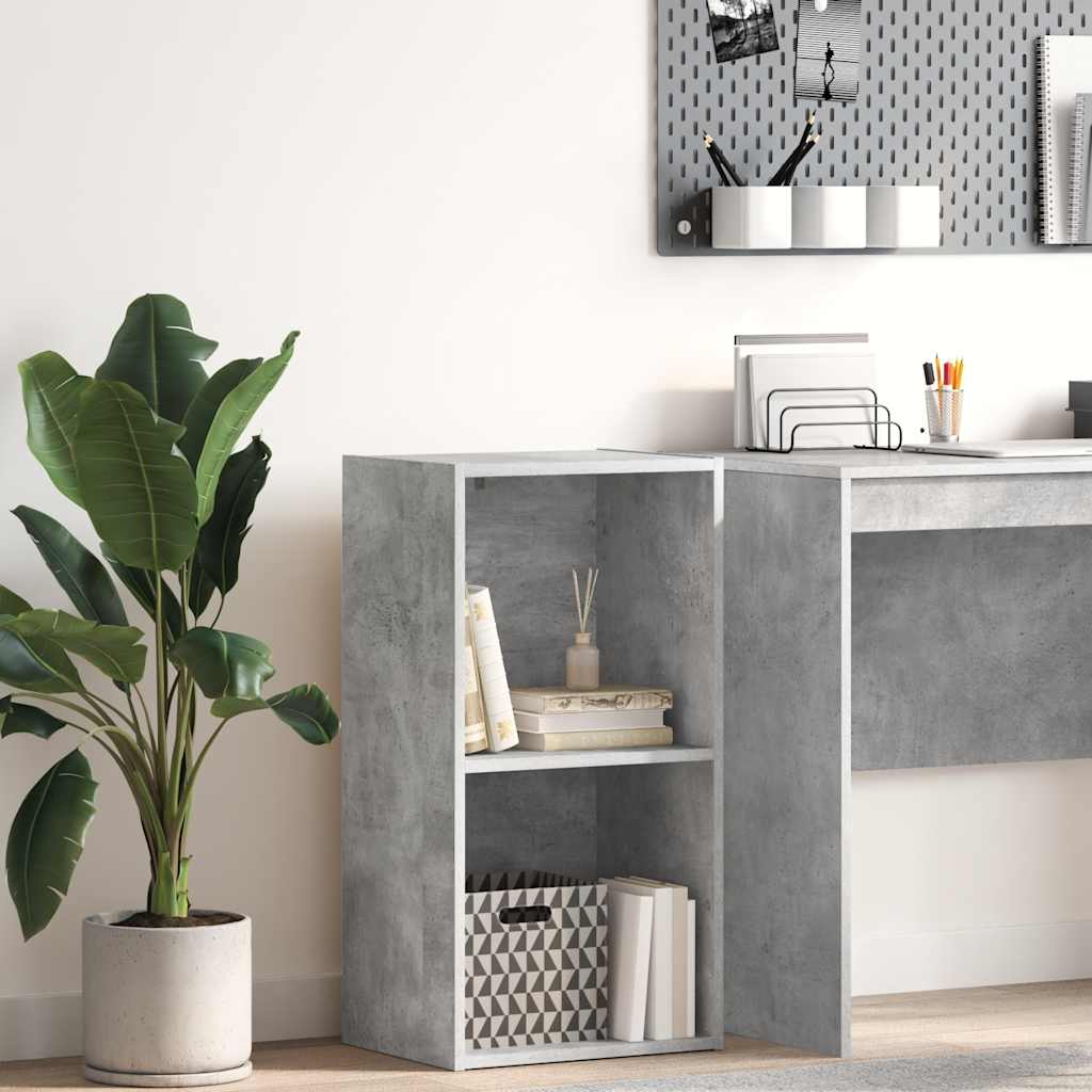 Bookcase Concrete Grey 40x30x76,5 cm Engineered Wood