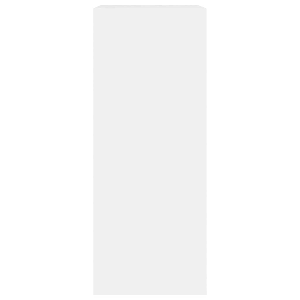 2-Tier Book Cabinet White 60x30x76.5 cm Engineered Wood