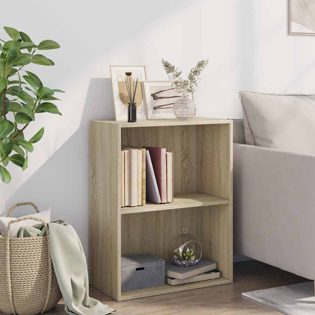 Bookcase Sonoma Oak 60x30x76,5 cm Engineered Wood