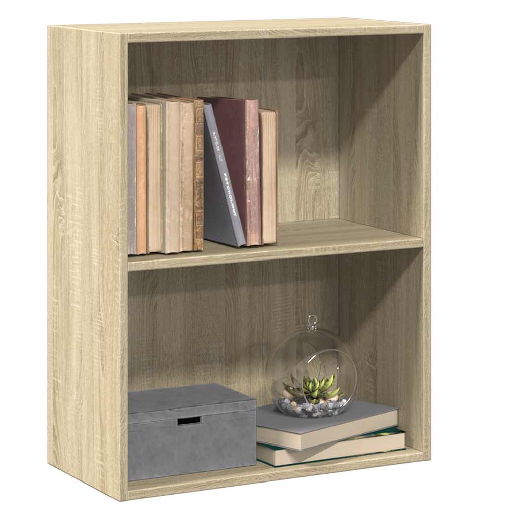 Bookcase Sonoma Oak 60x30x76,5 cm Engineered Wood
