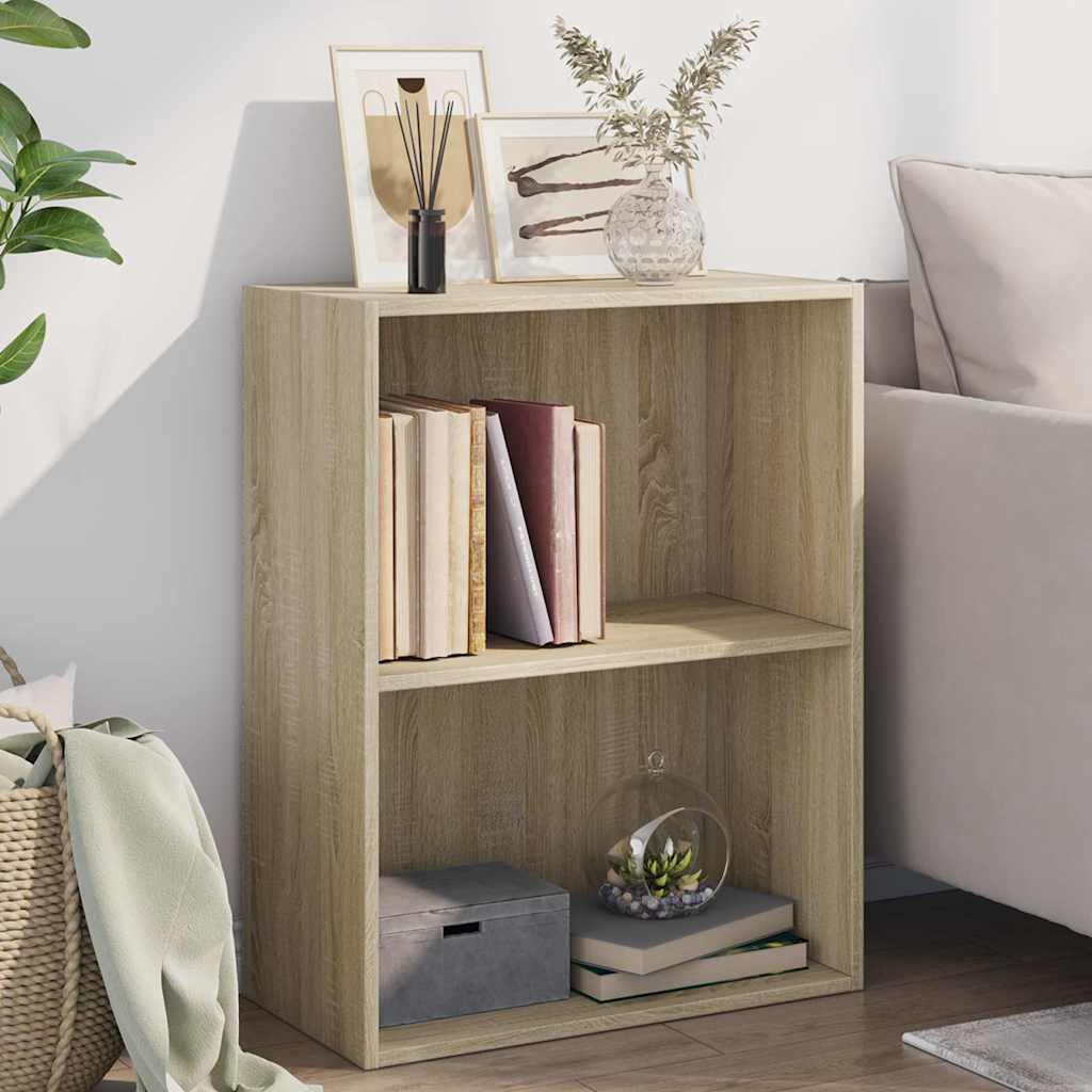 Bookcase Sonoma Oak 60x30x76,5 cm Engineered Wood