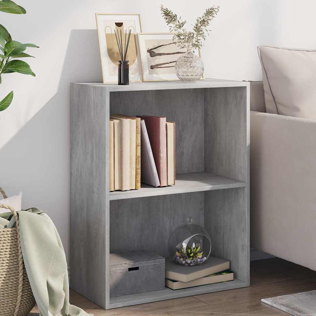 Bookcase Concrete Grey 60x30x76,5 cm Engineered Wood