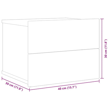 Bedside Cabinet White 40x30x30 cm Engineered Wood