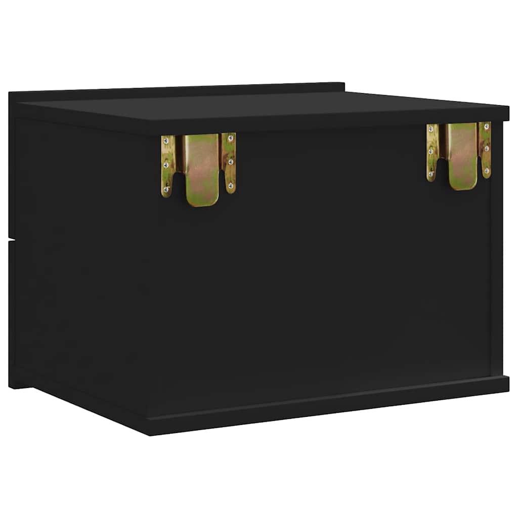 801055 vidaXL Bedside Cabinet Black 40x30x30 cm Engineered Wood