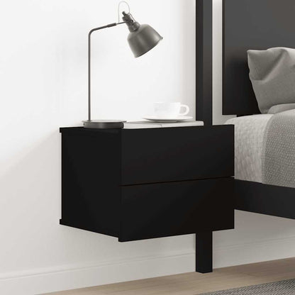 801055 vidaXL Bedside Cabinet Black 40x30x30 cm Engineered Wood