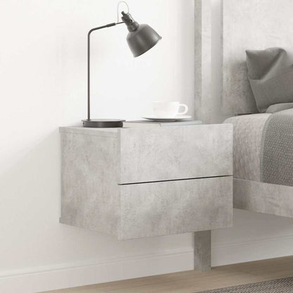 801061 vidaXL Bedside Cabinet Concrete Grey 40x30x30 cm Engineered Wood