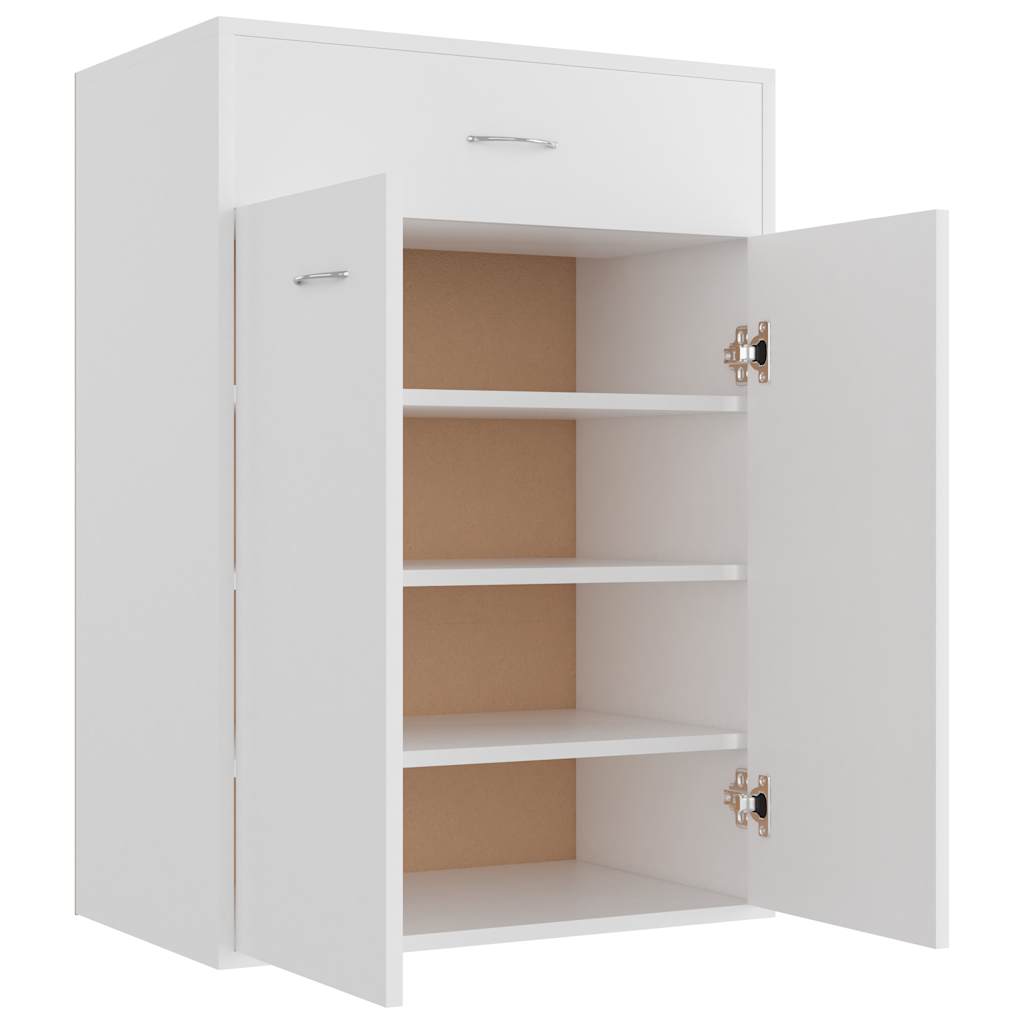 801071 vidaXL Shoe Cabinet White 60x35x84 cm Engineered Wood