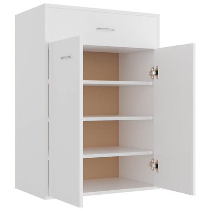 801071 vidaXL Shoe Cabinet White 60x35x84 cm Engineered Wood