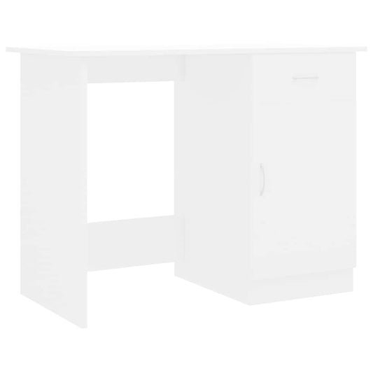 801080 vidaXL Desk White 100x50x76 cm Engineered Wood
