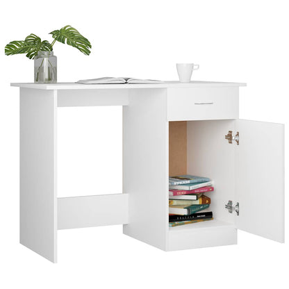 801080 vidaXL Desk White 100x50x76 cm Engineered Wood