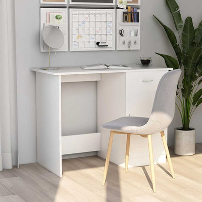 801080 vidaXL Desk White 100x50x76 cm Engineered Wood