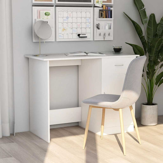 801080 vidaXL Desk White 100x50x76 cm Engineered Wood