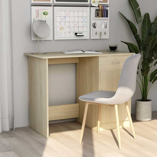 801083 vidaXL Desk Sonoma Oak 100x50x76 cm Engineered Wood