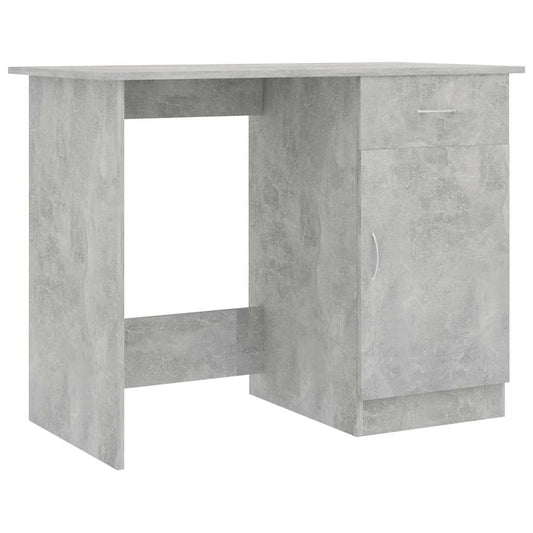 801084 vidaXL Desk Concrete Grey 100x50x76 cm Engineered Wood