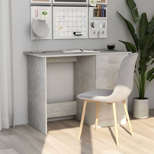 801084 vidaXL Desk Concrete Grey 100x50x76 cm Engineered Wood