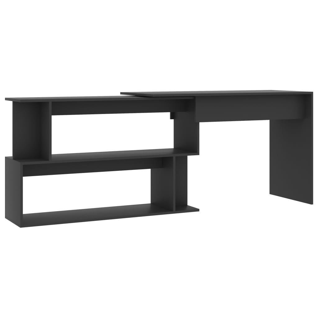 Desk | Grey | Engineered wood | Medium | Rotatable | Desk | Rectangular