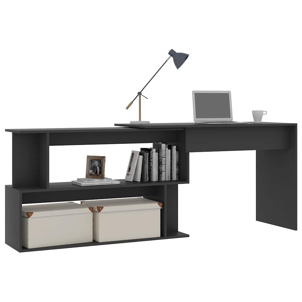 Desk | Grey | Engineered wood | Medium | Rotatable | Desk | Rectangular