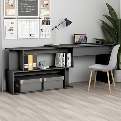 Desk | Grey | Engineered wood | Medium | Rotatable | Desk | Rectangular