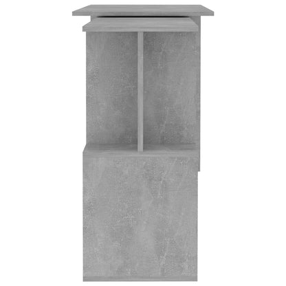 Corner Desk Concrete Grey 200x50x76 cm Engineered Wood