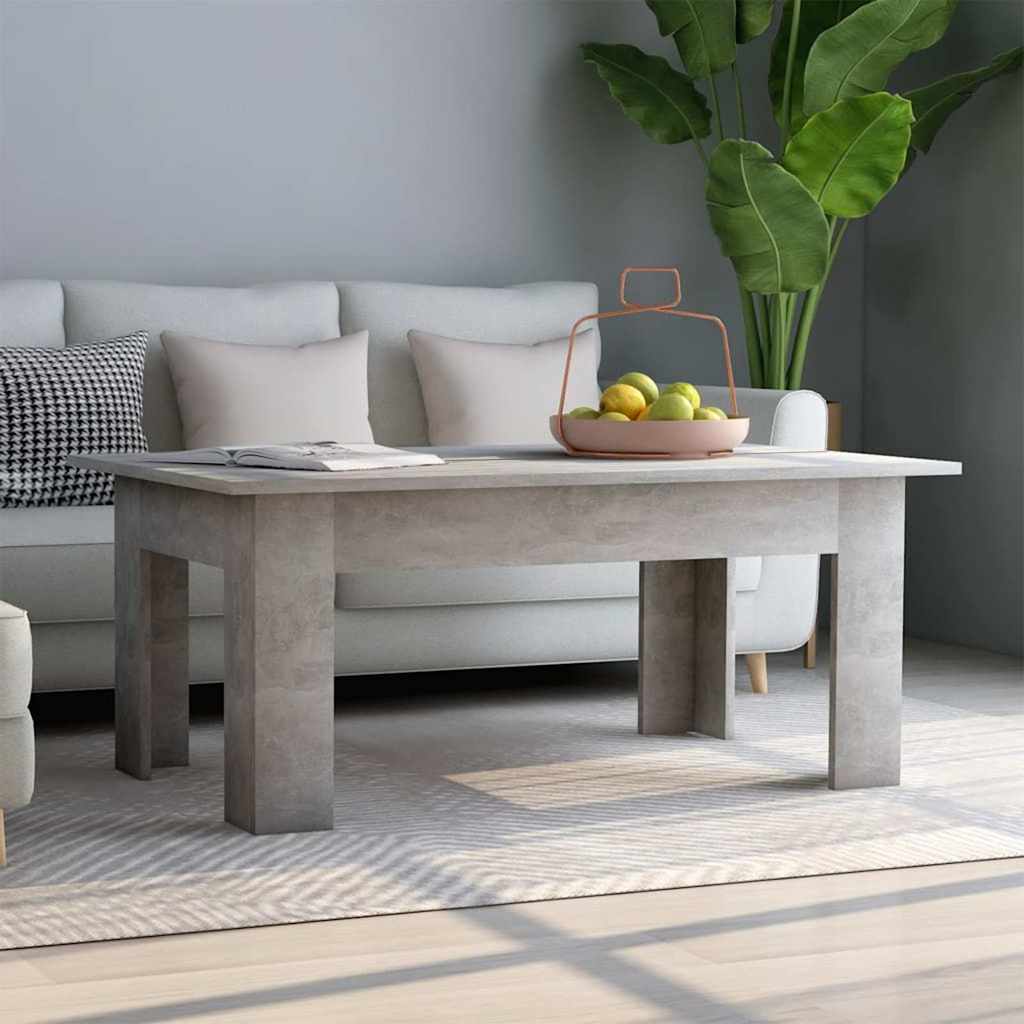 801183 vidaXL Coffee Table Concrete Grey 100x60x42 cm Engineered Wood