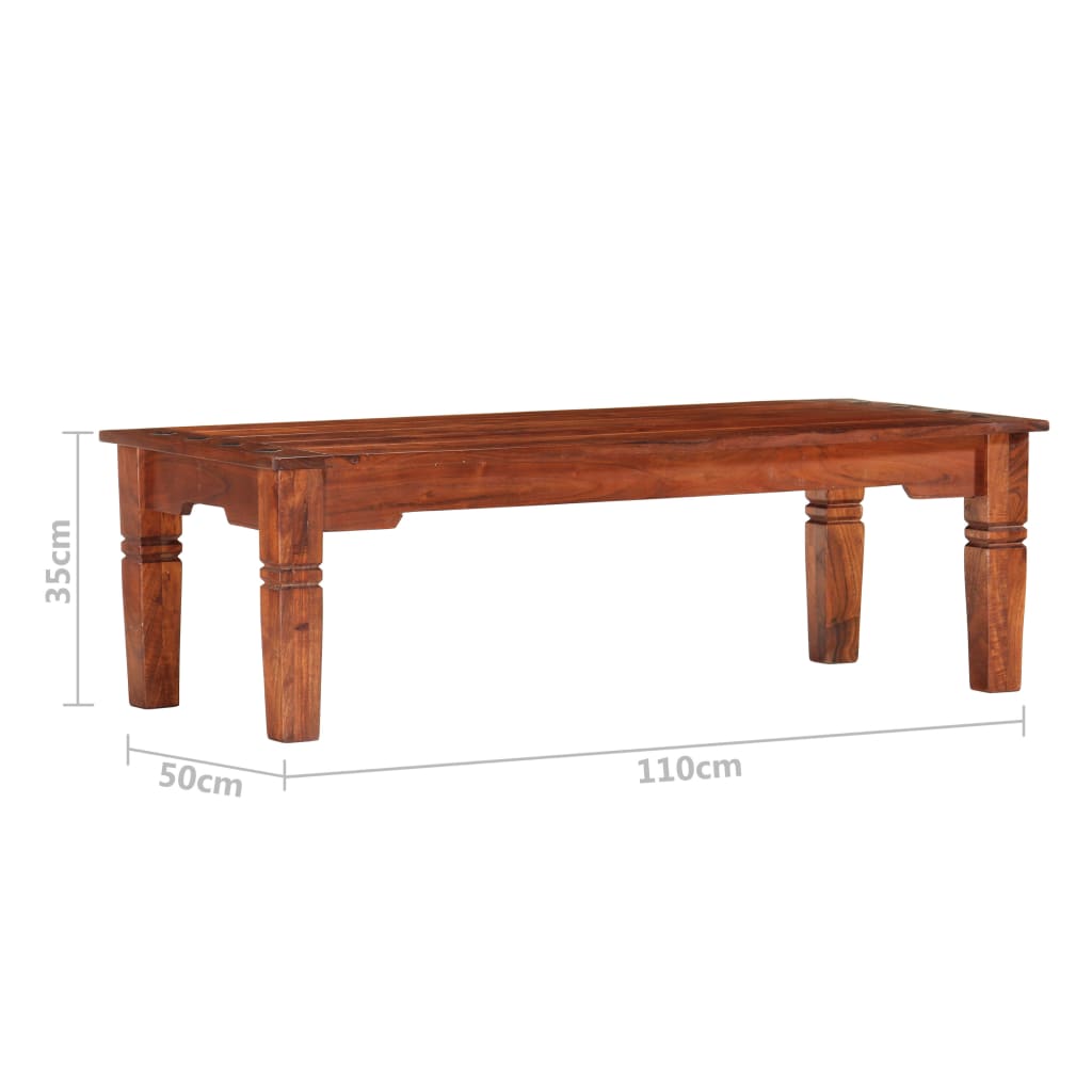 Coffee Table 110x50x35 cm Solid Acacia Wood