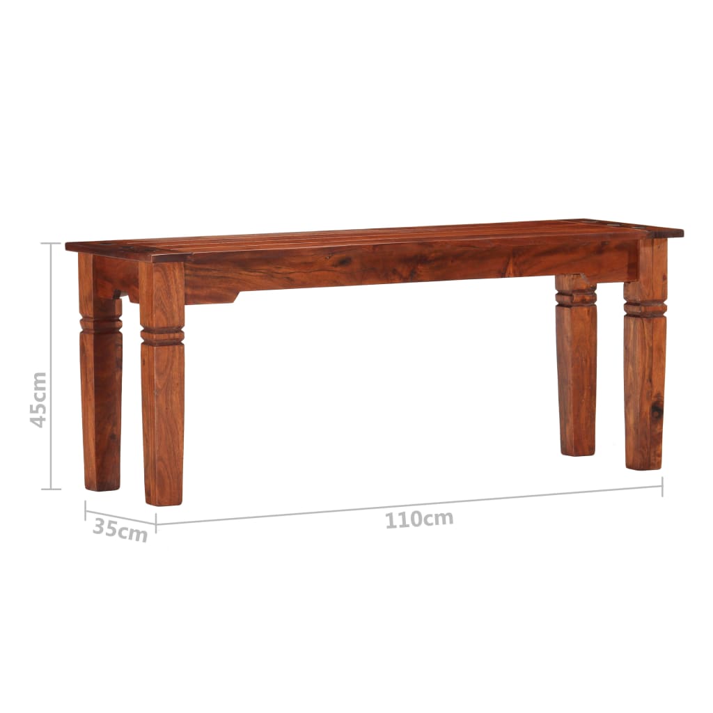 Bench 110 cm Solid Acacia Wood