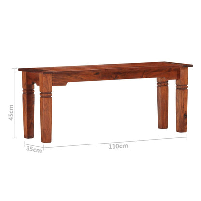 Bench 110 cm Solid Acacia Wood