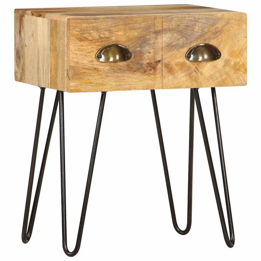 286124 vidaXL Bedside Cabinet 40x30x50 cm Solid Mango Wood