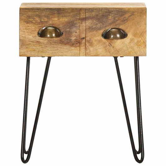 286124 vidaXL Bedside Cabinet 40x30x50 cm Solid Mango Wood