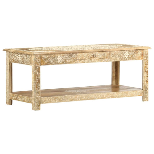 Coffee Table 110x50x45 cm Hand Painted Solid Mango Wood